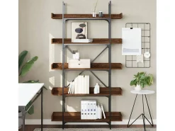 Vero Beach Librería 5 estantes madera ingeniería marrón 100x33x180,5 cm