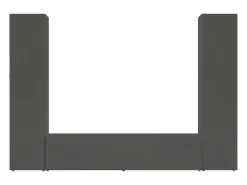 Vibe RT mueble TV moderno gris colgado sistema pared 2 armarios