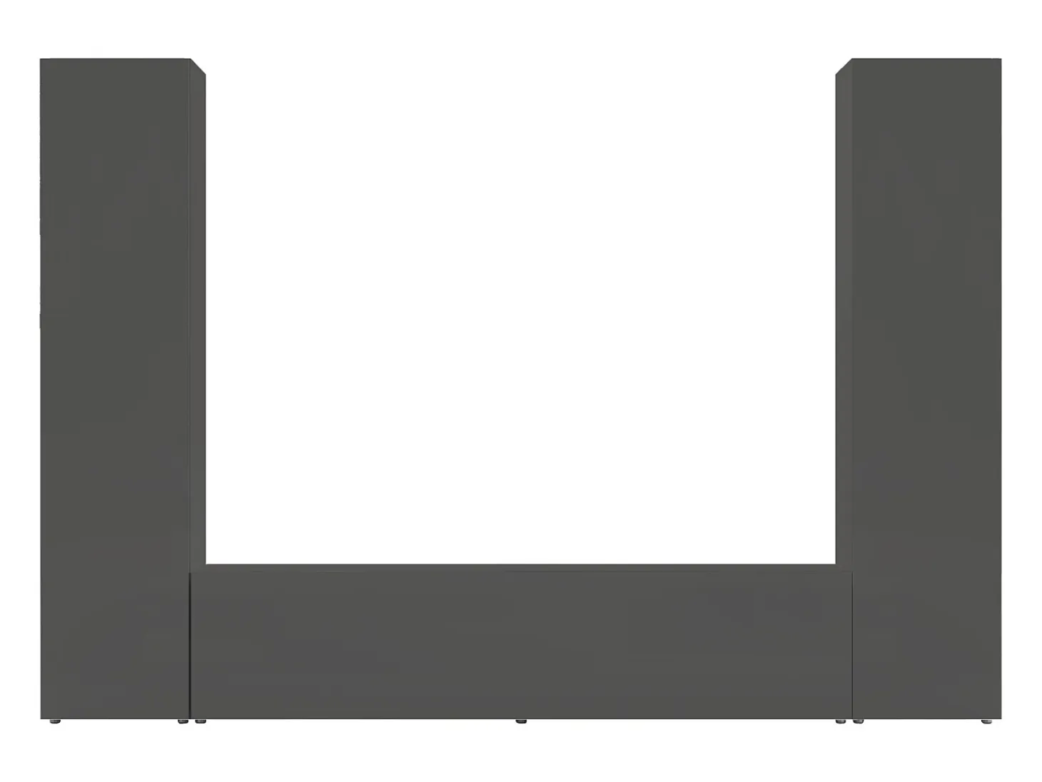 Vibe RT mueble TV moderno gris colgado sistema pared 2 armarios