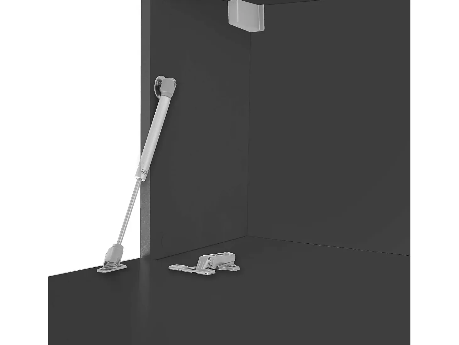 Vibe RT mueble TV moderno gris colgado sistema pared 2 armarios