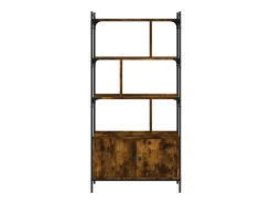 Vilan Estantería con puertas madera roble ahumado 76,5x30x154,5 cm