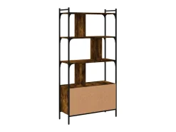 Vilan Estantería con puertas madera roble ahumado 76,5x30x154,5 cm