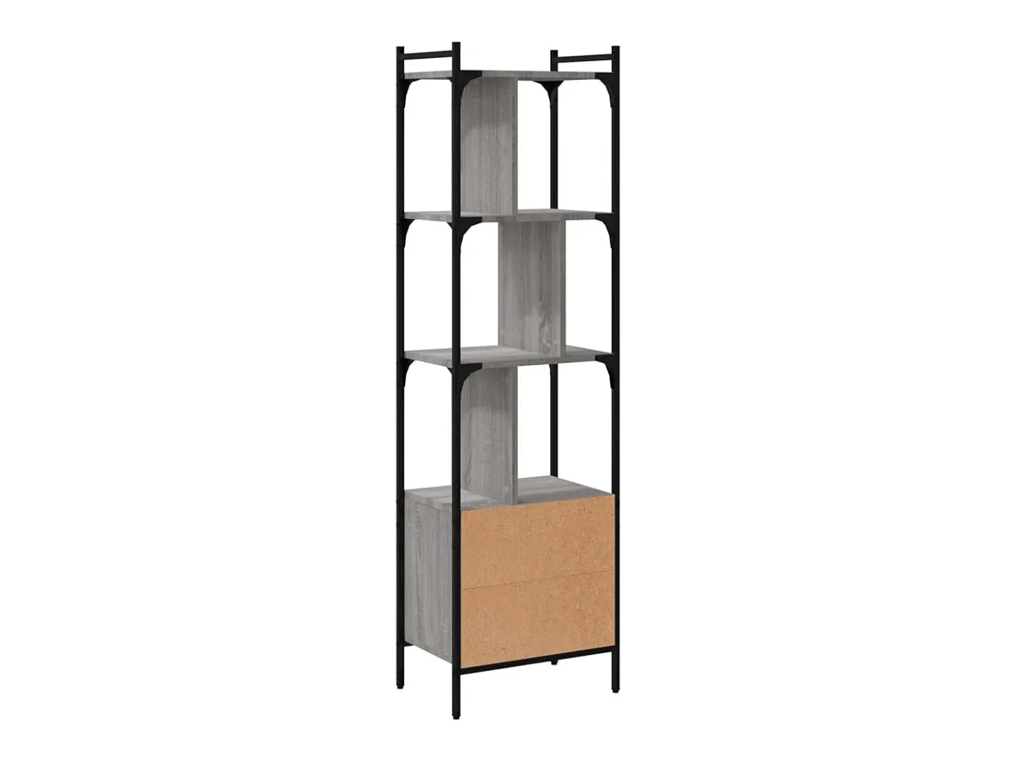 Vilan Estantería con puerta madera gris Sonoma 44,5x30x154,5 cm