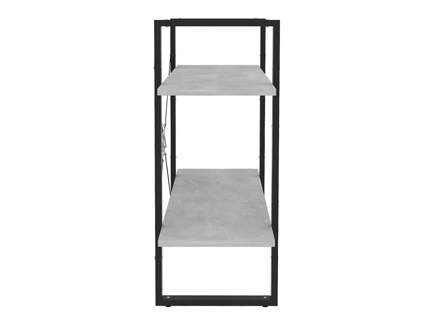 Vista Estantería de 2 niveles contrachapada gris hormigón 80x30x70 cm