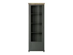 Vitrina 1 puerta apertura por la izquierda Martin Verde y Madera