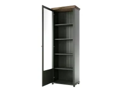 Vitrina 1 puerta apertura por la izquierda Martin Verde y Madera
