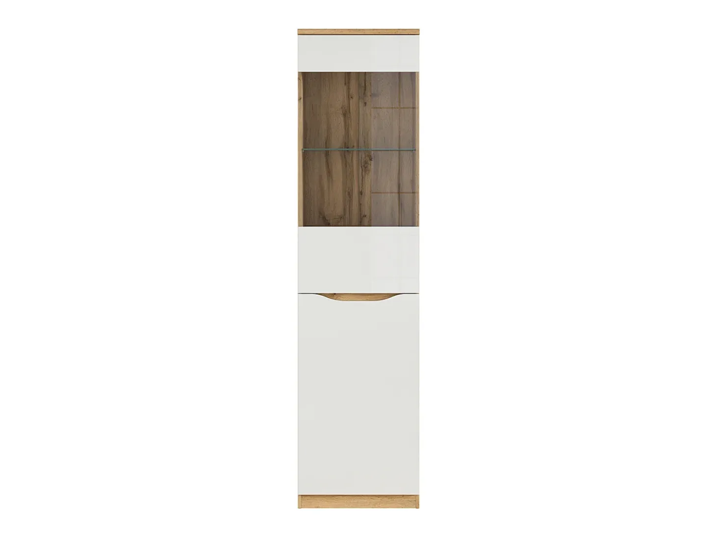 Vitrina 1 puerta June Blanco y Madera