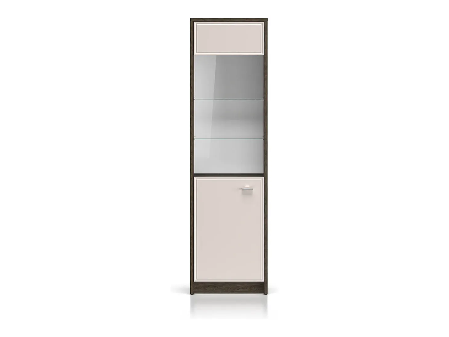 Vitrina 1 puerta Kaius Cachemira y Madera oscura