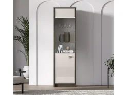 Vitrina 1 puerta Kaius Cachemira y Madera oscura