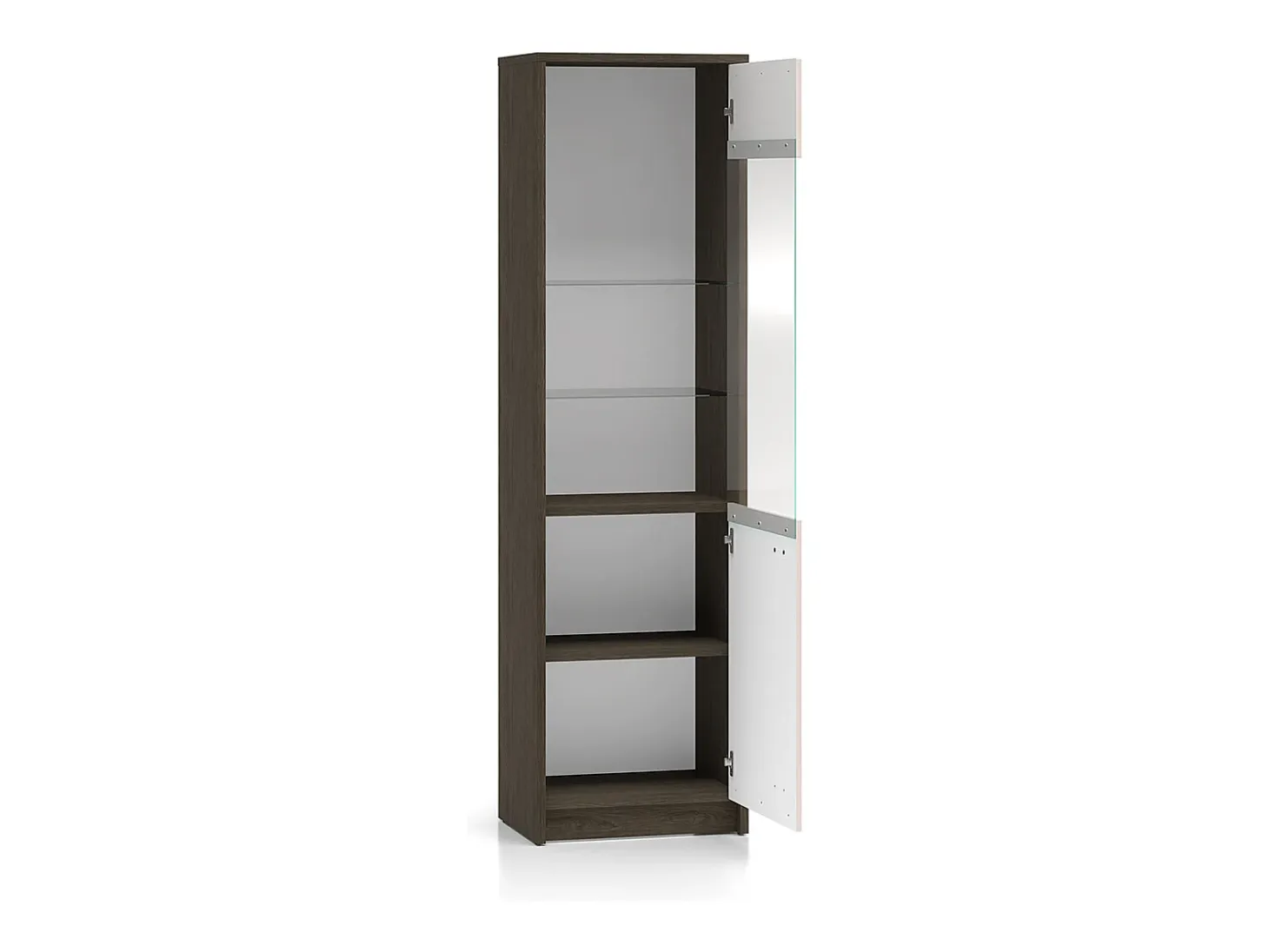 Vitrina 1 puerta Kaius Cachemira y Madera oscura