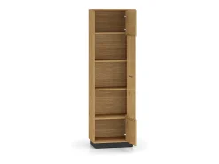 Vitrina 1 puerta Ysia Madera y Negro