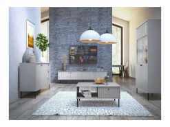 Vitrina 2 Puertas - Colección ISIS color gris