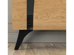 Vitrina 2 puertas apertura hacia la derecha Soah Madera y Negro