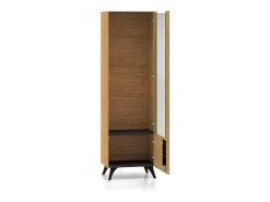Vitrina 2 puertas apertura hacia la derecha Soah Madera y Negro