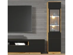 Vitrina 2 puertas Aurus Madera y Negro