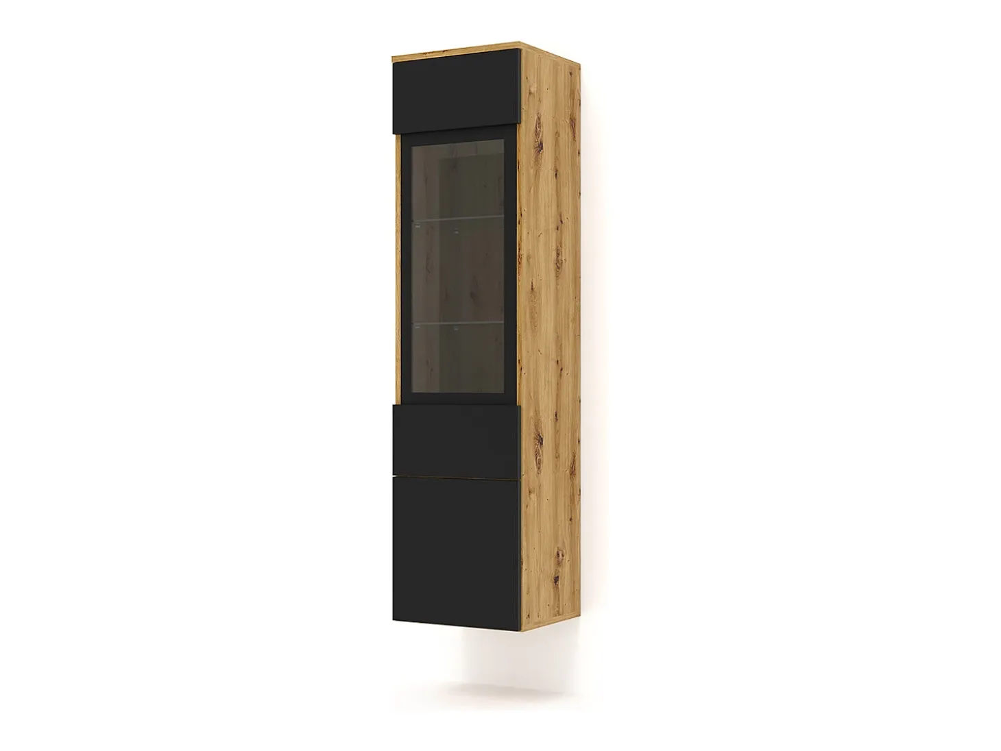 Vitrina 2 puertas Aurus Madera y Negro