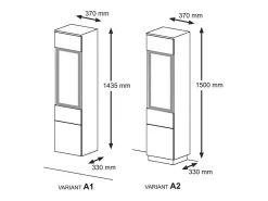Vitrina 2 puertas Aurus Madera y Negro