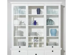 Vitrina 2 puertas en madera MDF blanca Valex