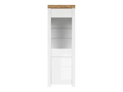 Vitrina 2 puertas Hella Blanco y Madera