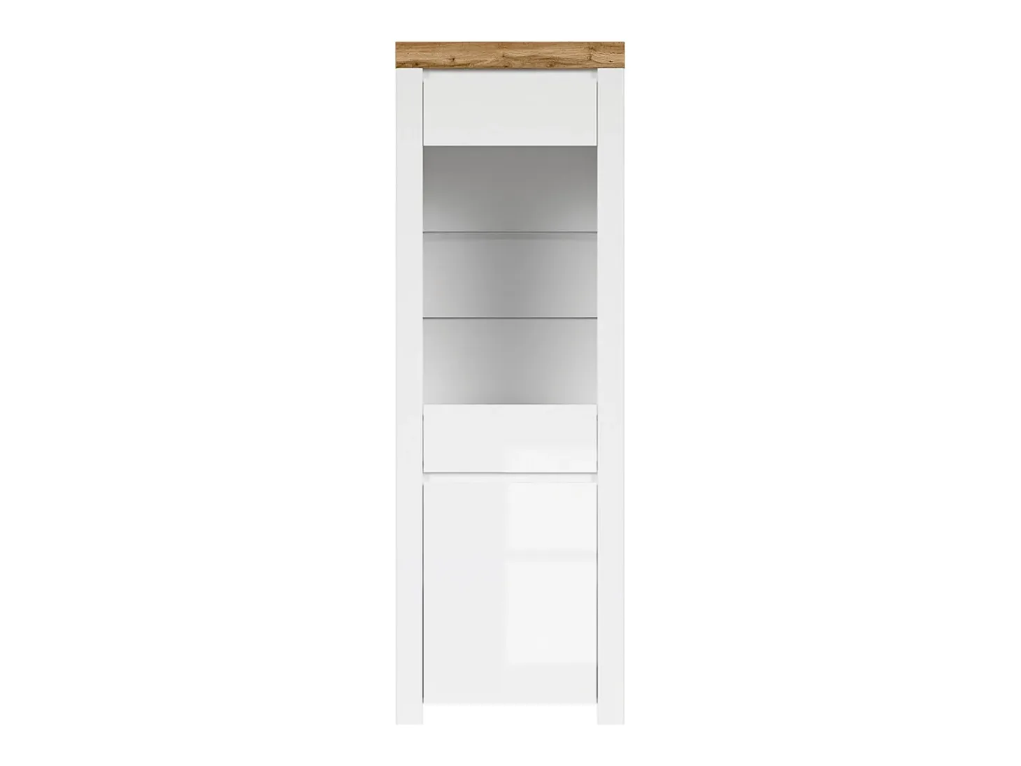 Vitrina 2 puertas Hella Blanco y Madera