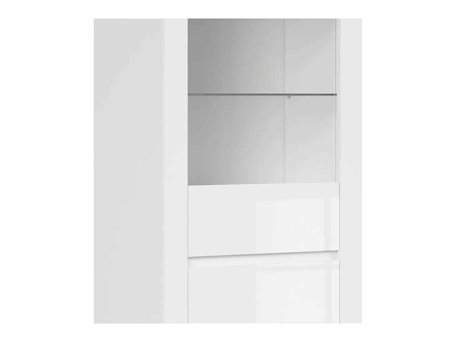 Vitrina 2 puertas Hella Blanco y Madera