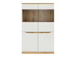 Vitrina 2 puertas June Blanco y Madera