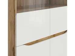Vitrina 2 puertas June Blanco y Madera