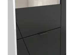 Vitrina 3 puertas Sven Blanco y Negro