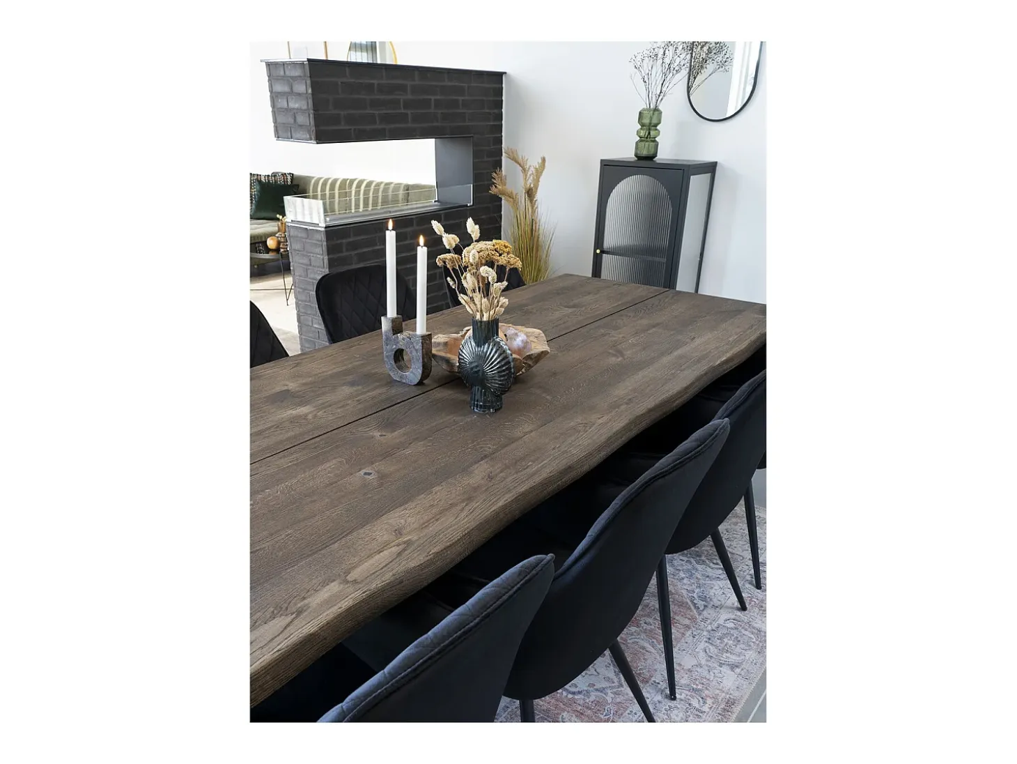 Vitrina Adelaide, Negro, 35x50x110 cm, Kendra Home