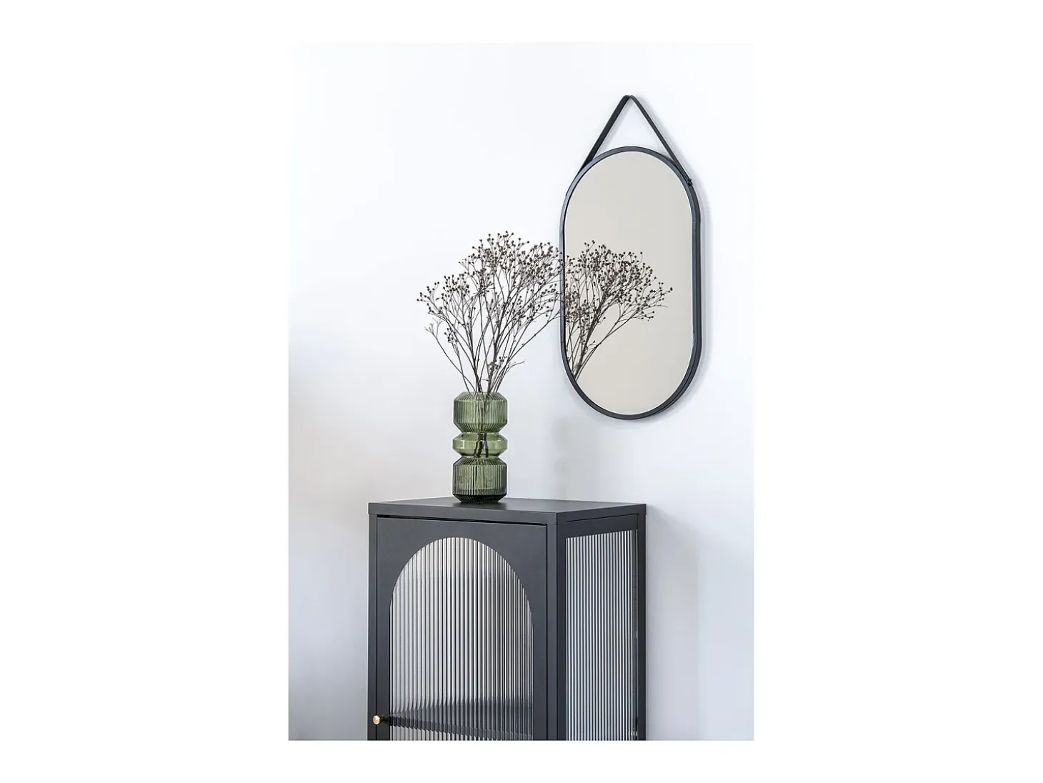 Vitrina Adelaide, Negro, 35x50x110 cm, Kendra Home