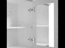 Vitrina Al. 190 cm - 5 puertas 1 cajón 3 compartimentos - tableros de partículas - Blanco