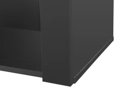 Vitrina alta con 3 estantes de cristal, cuerpo de MDF lacado en negro, LED incluido - 55x38x166cm