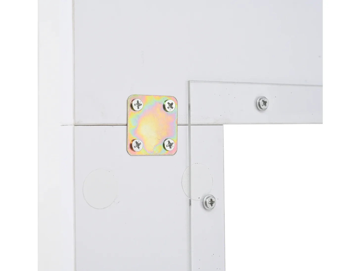 Vitrina blanca con 1 puerta de acrílico, estantes de almacenamiento y luz LED