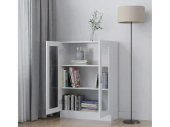 Vitrina Blanca 82,5x30,5x115 cm Madera de ingeniería