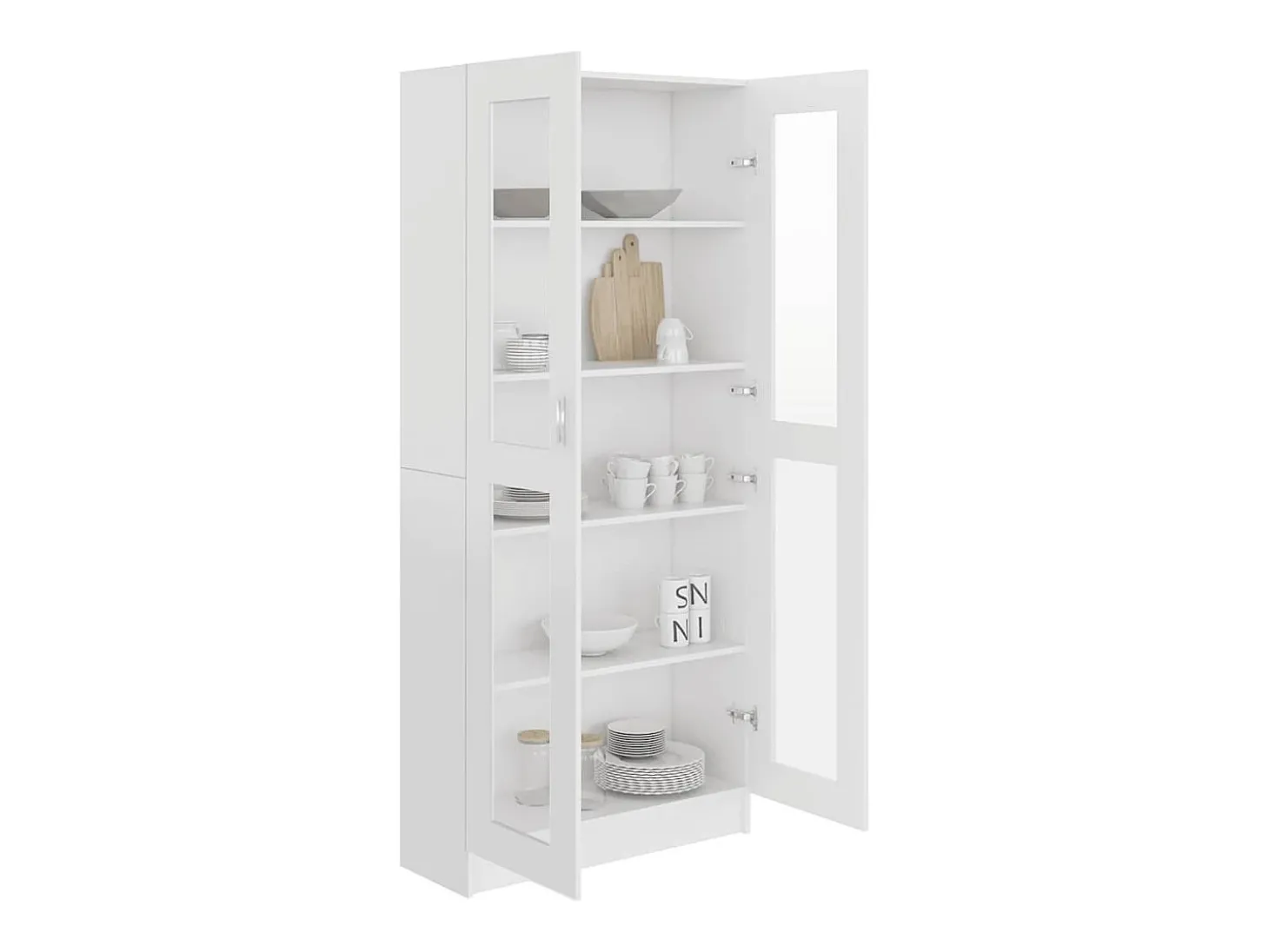 Vitrina Blanca 82,5x30,5x185,5 cm Madera de ingeniería