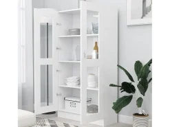 Vitrina Blanca 82,5x30,5x150 cm Madera de ingeniería