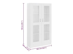 Vitrina Blanca 82,5x30,5x150 cm Madera de ingeniería