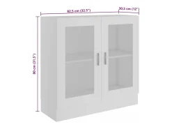 Vitrina Blanca 82,5x30,5x80 cm Madera de ingeniería