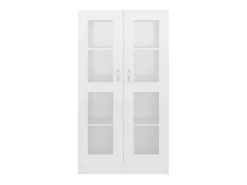Vitrina Blanco brillo 82,5x30,5x150 cm Madera de ingeniería