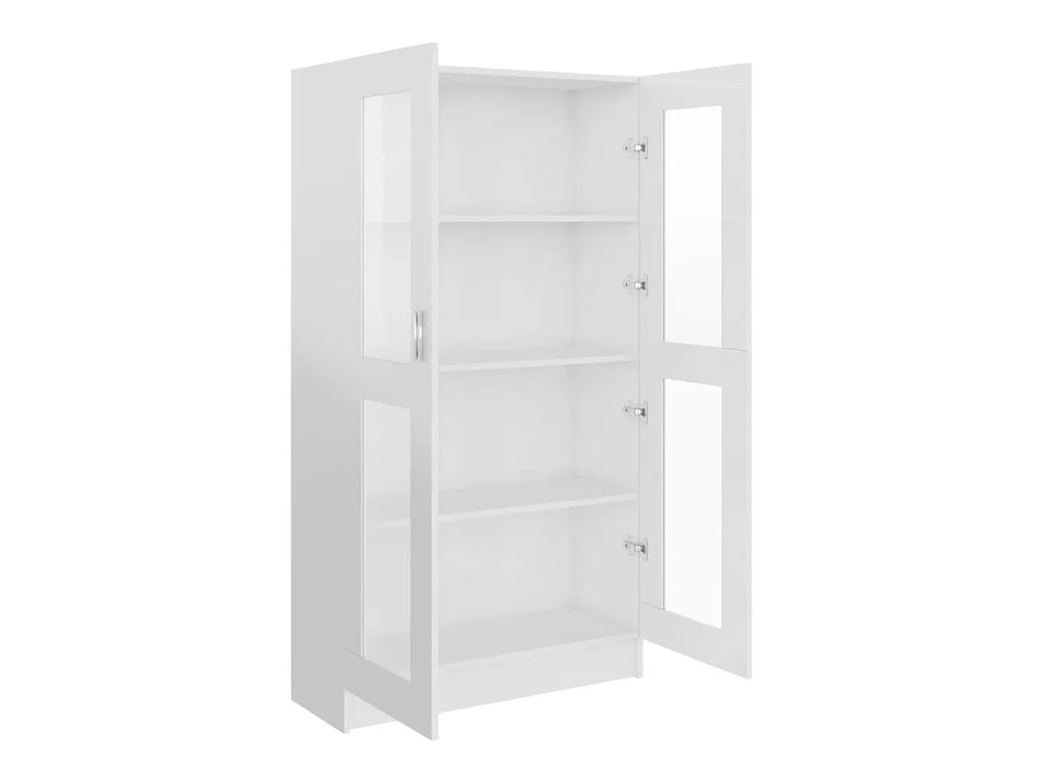 Vitrina Blanco brillo 82,5x30,5x150 cm Madera de ingeniería
