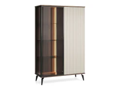 Vitrina, cachemira/nogal de Warmia, 103 x 162 x 39 cm