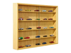 Vitrina Comit para colgar en la pared, 2 puertas de cristal, decoración haya.