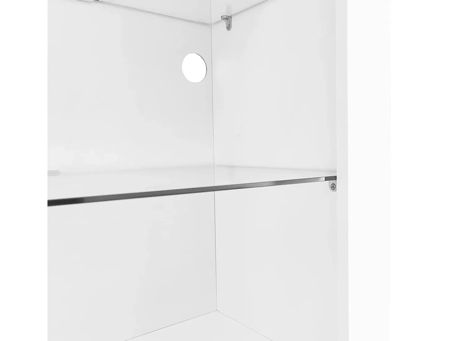 Vitrina con LED - Al. 165 cm - gran espacio de almacenamiento - Blanco