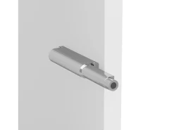 Vitrina con puerta acrílica e iluminación LED - estantes de cristal - Blanco 40 x 29 x 170 cm