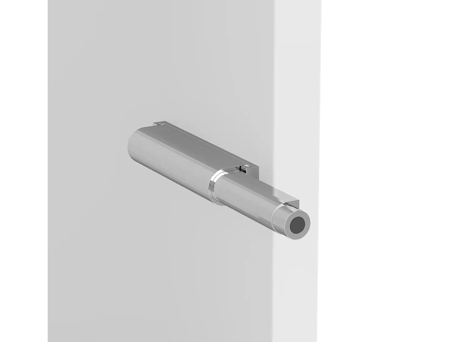 Vitrina con puerta acrílica e iluminación LED - estantes de cristal - Blanco 40 x 29 x 170 cm