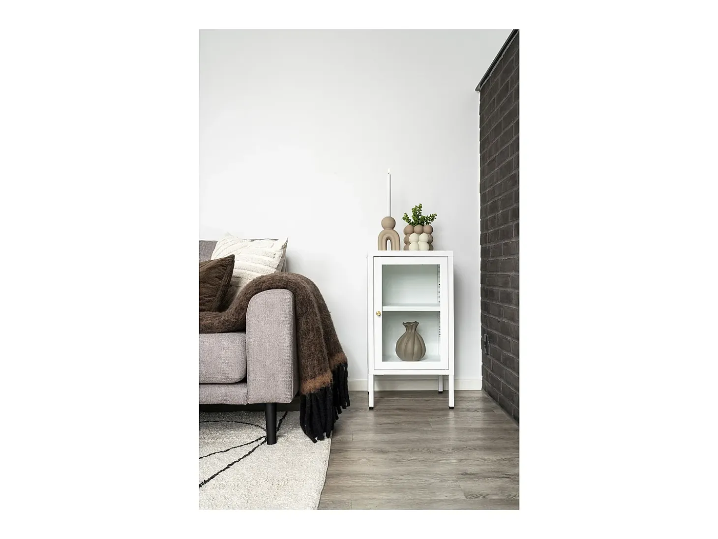 Vitrina Dalby, Blanco, 35x38x70 cm, Kendra Home