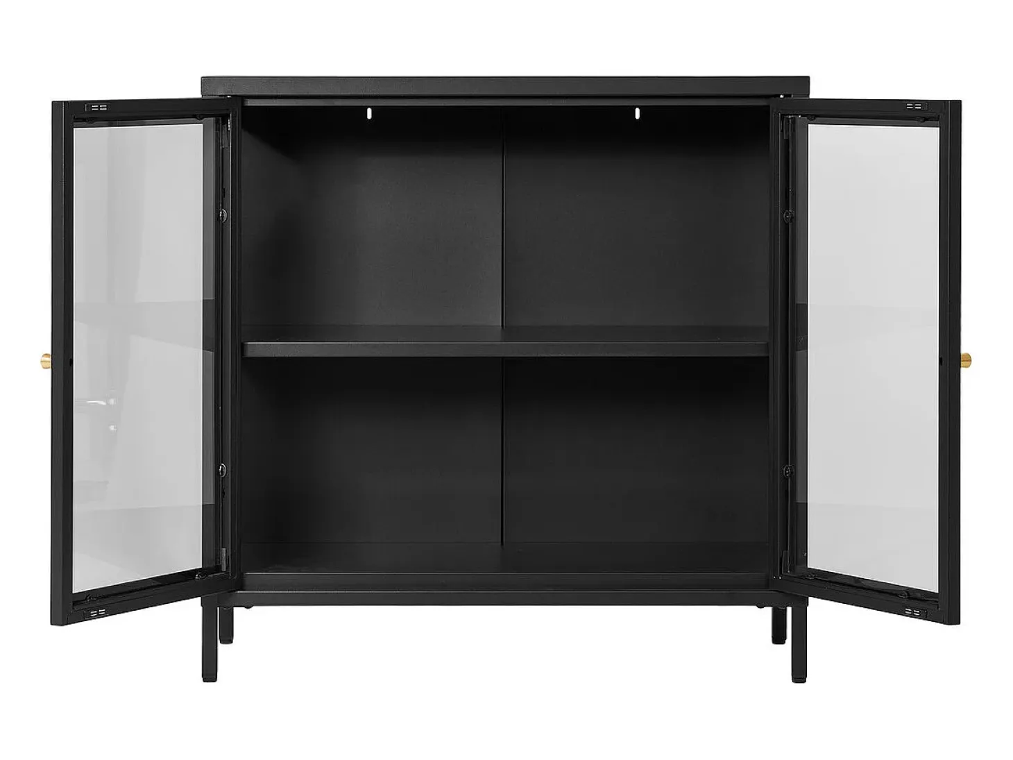 Vitrina Dalby, Negro, 35x80x80 cm, Kendra Home