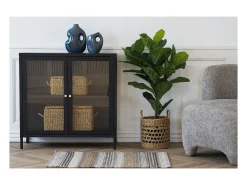 Vitrina Dalby, Negro, 35x80x80 cm, Kendra Home