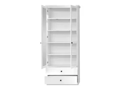 Vitrina de 2 puertas con vitrina de 2 cajones, estilo rústico moderno Valex 81 cm