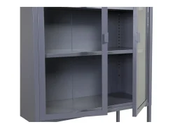 Vitrina de acero de 2 puertas Misha